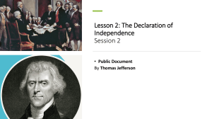 Lesson 2: Declaration of Independence Analysis