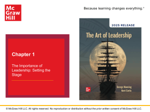 Chapter 1: The Importance of Leadership