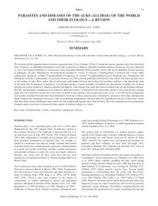 Parasites and Diseases of Auks: A Global Review