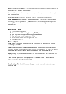 Introduction to Databases: Fundamentals and Concepts