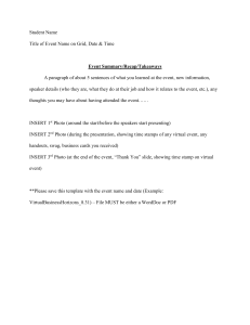 Event Summary Template for Students