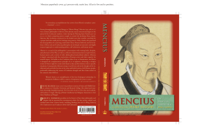 Mencius: Translation by Irene Bloom, Edited by Philip J. Ivanhoe