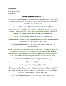 Chapter 1 Health Sciences Review Questions 1-7