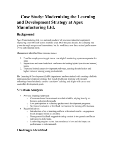 Apex Manufacturing L&D Strategy Case Study