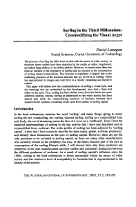 Surfing in the Third Millennium: Commodifying the Visual Argot