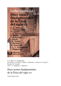 Doce textos fundamentales de la &eacute;tica del siglo XX
