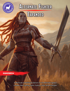 Alternate Fighter Expanded: D&D 5e Homebrew Supplement