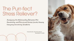 Pet Ownership and Stress: A Study Among University Students