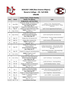 Biology 1408 Syllabus: Navarro College Fall 2026