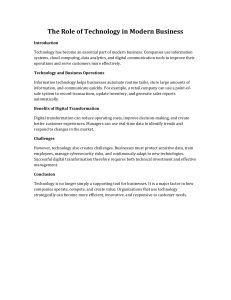 The Role of Technology in Modern Business