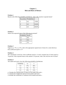 Chapter 2: Risk and Rates of Return Problems