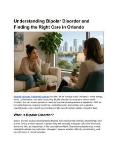 Understanding Bipolar Disorder & Orlando Care