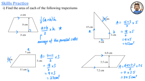 Math Skills Practice: Trapezium Area & Surds