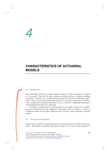 Characteristics of Actuarial Models - Loss Models Textbook