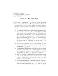 Principles of Economics I Problem Set 1 - Aalto University