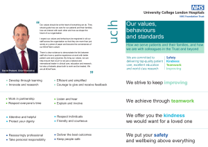UCLH Values, Behaviours and Standards Guide