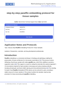 Step-by-Step Paraffin Embedding Protocol for Tissue Samples
