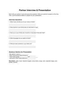 Partner Interview & Presentation Worksheet