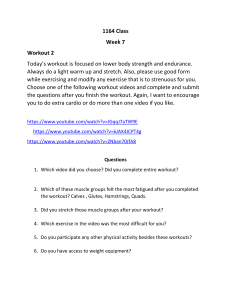 1164 Class Week 7 Lower Body Workout Assignment