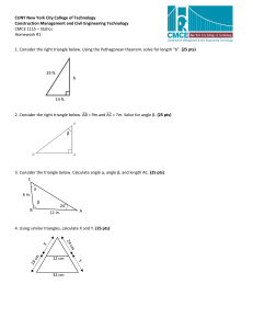 CMCE 1115 Statics Homework #1: Triangle Problems