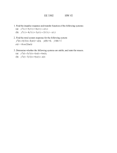 EE 3302 HW #2: Systems Problems