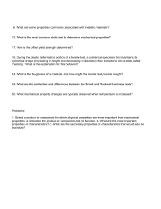 Mechanical Properties of Materials Questions