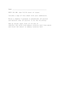 EECE 340 HW1: Pseudocode & Machine Code Program