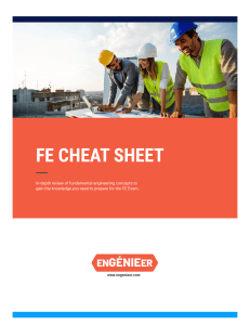 FE Cheat Sheet: Engineering Concepts for FE Exam Prep