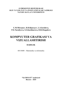 Kompyuter grafikasi va vizuallashtirish darsligi