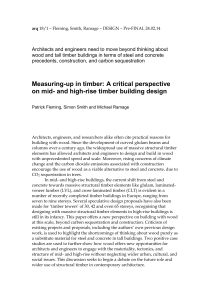 Critical Perspective on Mid-High Rise Timber Building Design