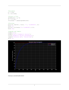Geometric Series Convergence in MATLAB