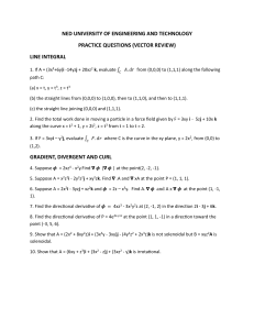 NED University Vector Review Practice Questions