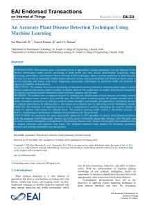 Accurate Plant Disease Detection Using Machine Learning