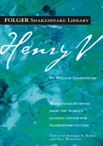 Henry V Folger Shakespeare Library Edition