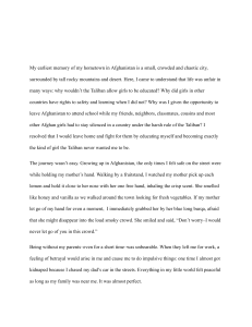 Personal Essay on Afghan Girl's Education and Resilience