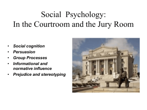 Social Psychology in Courtroom Jury Room
