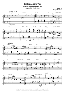 Partitura de Piano Embraceable You de George Gershwin