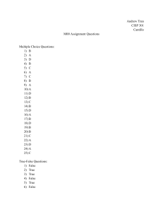 CISP 301 M00 Assignment Questions
