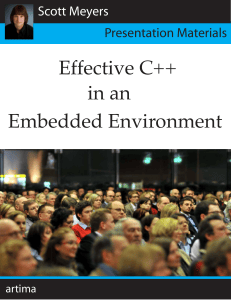 Effective C++ in Embedded Environment Presentation