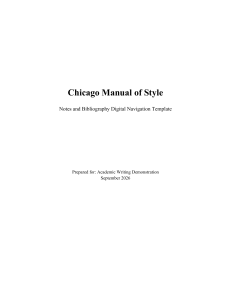Chicago Manual of Style Citation Template