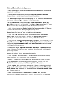 India's National Integration: Post-1947 Challenges