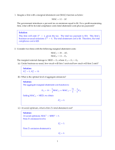 Environmental Economics Problem Set Solutions