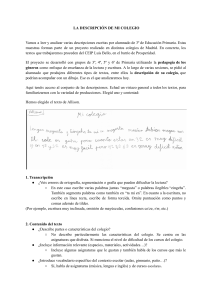 An&aacute;lisis de descripci&oacute;n de colegio 3&ordm; Primaria
