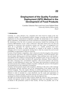 QFD Method in Food Product Development