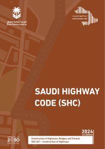 Saudi Highway Code 2024 Construction of Highways