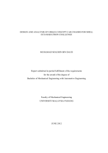 Design and Analysis of Urban Concept Car Chassis for Shell Eco-Marathon Challenge