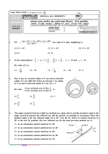 2024 Advanced Level Physics Exam Questions