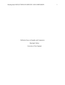 Reflection Essay on Empathy and Compassion in Nursing