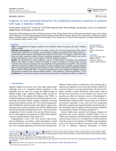 N-glycan Biomarker for Metformin Response in T2DM Patients