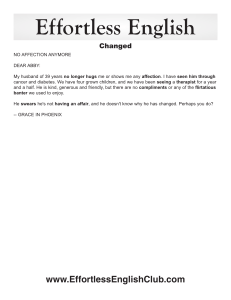Marriage Advice Letter: Lack of Affection